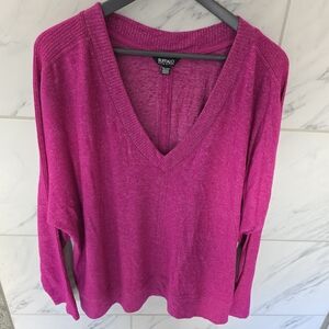 Buffalo David Bitton Women's Fuchsia V-Neck Sweater